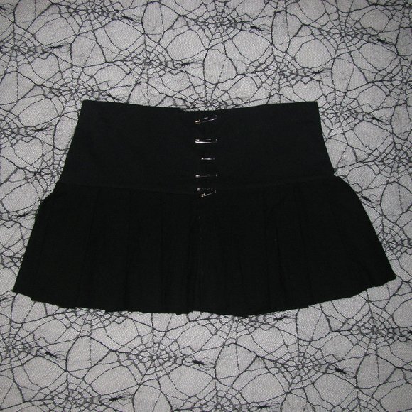 Handmade Dresses & Skirts - Handmade Black Pleated Mini Skirt